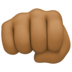 Oncoming Fist: Medium-dark Skin Tone Emoji Copy Paste ― 👊🏾 - facebook