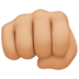 Oncoming Fist: Medium-light Skin Tone Emoji Copy Paste ― 👊🏼 - facebook