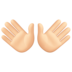 Open Hands: Light Skin Tone Emoji Copy Paste ― 👐🏻 - facebook