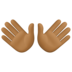 Open Hands: Medium-dark Skin Tone Emoji Copy Paste ― 👐🏾 - facebook
