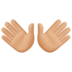 Open Hands: Medium-light Skin Tone Emoji Copy Paste ― 👐🏼 - facebook