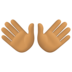 Open Hands: Medium Skin Tone Emoji Copy Paste ― 👐🏽 - facebook