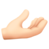 Palm Up Hand: Light Skin Tone Emoji Copy Paste ― 🫴🏻 - facebook