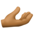 Palm Up Hand: Medium-dark Skin Tone Emoji Copy Paste ― 🫴🏾 - facebook