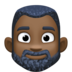 Person: Dark Skin Tone, Beard Emoji Copy Paste ― 🧔🏿 - facebook