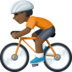 Person Biking: Dark Skin Tone Emoji Copy Paste ― 🚴🏿 - facebook