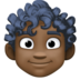 Person: Dark Skin Tone, Curly Hair Emoji Copy Paste ― 🧑🏿‍🦱 - facebook