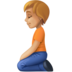 Person Kneeling: Medium-light Skin Tone Emoji Copy Paste ― 🧎🏼 - facebook