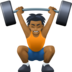 Person Lifting Weights: Medium-dark Skin Tone Emoji Copy Paste ― 🏋🏾 - facebook