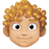 Person: Medium-light Skin Tone, Curly Hair Emoji Copy Paste ― 🧑🏼‍🦱 - facebook