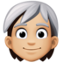 Person: Medium-light Skin Tone, White Hair Emoji Copy Paste ― 🧑🏼‍🦳 - facebook