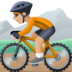 Person Mountain Biking: Medium-light Skin Tone Emoji Copy Paste ― 🚵🏼 - facebook