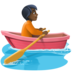 Person Rowing Boat: Dark Skin Tone Emoji Copy Paste ― 🚣🏿 - facebook