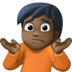 Person Shrugging: Dark Skin Tone Emoji Copy Paste ― 🤷🏿 - facebook