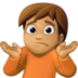 Person Shrugging: Medium Skin Tone Emoji Copy Paste ― 🤷🏽 - facebook