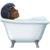 Person Taking Bath: Dark Skin Tone Emoji Copy Paste ― 🛀🏿 - facebook