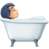 Person Taking Bath: Light Skin Tone Emoji Copy Paste ― 🛀🏻 - facebook