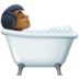 Person Taking Bath: Medium-dark Skin Tone Emoji Copy Paste ― 🛀🏾 - facebook