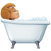 Person Taking Bath: Medium-light Skin Tone Emoji Copy Paste ― 🛀🏼 - facebook