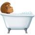 Person Taking Bath: Medium Skin Tone Emoji Copy Paste ― 🛀🏽 - facebook