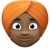 Person Wearing Turban: Dark Skin Tone Emoji Copy Paste ― 👳🏿 - facebook