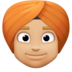 Person Wearing Turban: Medium-light Skin Tone Emoji Copy Paste ― 👳🏼 - facebook
