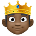 Person With Crown: Dark Skin Tone Emoji Copy Paste ― 🫅🏿 - facebook