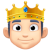 Person With Crown: Light Skin Tone Emoji Copy Paste ― 🫅🏻 - facebook