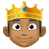 Person With Crown: Medium-dark Skin Tone Emoji Copy Paste ― 🫅🏾 - facebook