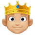 Person With Crown: Medium-light Skin Tone Emoji Copy Paste ― 🫅🏼 - facebook