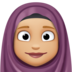 Woman With Headscarf: Medium-light Skin Tone Emoji Copy Paste ― 🧕🏼 - facebook