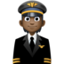 Pilot: Dark Skin Tone Emoji Copy Paste ― 🧑🏿‍✈ - facebook