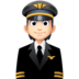 Pilot: Light Skin Tone Emoji Copy Paste ― 🧑🏻‍✈ - facebook