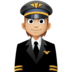 Pilot: Medium-light Skin Tone Emoji Copy Paste ― 🧑🏼‍✈ - facebook