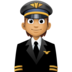 Pilot: Medium Skin Tone Emoji Copy Paste ― 🧑🏽‍✈ - facebook
