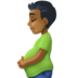 Pregnant Man: Medium-dark Skin Tone Emoji Copy Paste ― 🫃🏾 - facebook