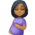 Pregnant Woman: Medium-dark Skin Tone Emoji Copy Paste ― 🤰🏾 - facebook