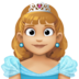 Princess: Medium-light Skin Tone Emoji Copy Paste ― 👸🏼 - facebook