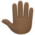 Raised Back Of Hand: Dark Skin Tone Emoji Copy Paste ― 🤚🏿 - facebook