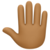 Raised Back Of Hand: Medium-dark Skin Tone Emoji Copy Paste ― 🤚🏾 - facebook