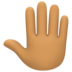 Raised Back Of Hand: Medium Skin Tone Emoji Copy Paste ― 🤚🏽 - facebook