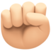 Raised Fist: Light Skin Tone Emoji Copy Paste ― ✊🏻 - facebook