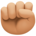 Raised Fist: Medium-light Skin Tone Emoji Copy Paste ― ✊🏼 - facebook
