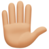 Raised Hand: Medium-light Skin Tone Emoji Copy Paste ― ✋🏼 - facebook