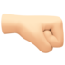 Right-facing Fist: Light Skin Tone Emoji Copy Paste ― 🤜🏻 - facebook