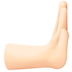 Rightwards Pushing Hand: Light Skin Tone Emoji Copy Paste ― 🫸🏻 - facebook