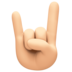 Sign Of The Horns: Light Skin Tone Emoji Copy Paste ― 🤘🏻 - facebook