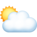 Sun Behind Large Cloud Emoji Copy Paste ― 🌥️ - facebook