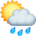 Sun Behind Rain Cloud Emoji Copy Paste ― 🌦️ - facebook
