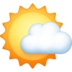 Sun Behind Small Cloud Emoji Copy Paste ― 🌤️ - facebook